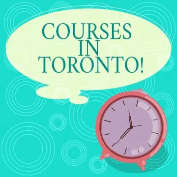 Handwriting text Courses In Toronto. Concept meaning direction or routes between Stock Illustration