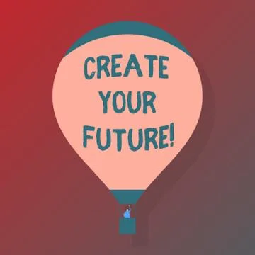 Handwriting text Create Your Future. Concept meaning career goals Targets Stock Illustration