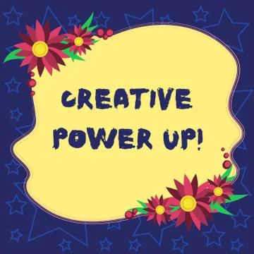 Handwriting text Creative Power Up. Concept meaning characterized by originality Stock Illustration