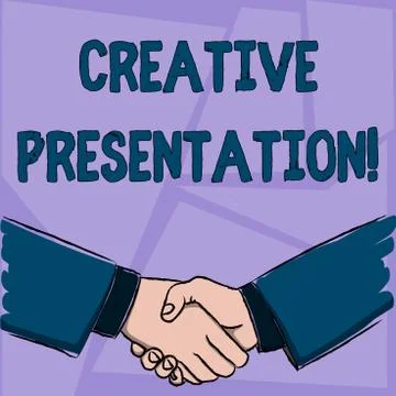 Handwriting text Creative Presentation. Concept meaning process of presenting a Stock Illustration