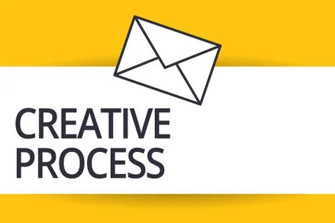Handwriting text Creative Process. Concept meaning act of making new connections Stock Illustration