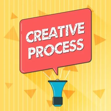 Handwriting text Creative Process. Concept meaning act of making new connections Stock Illustration