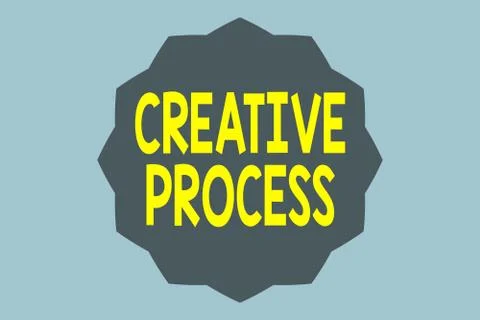 Handwriting text Creative Process. Concept meaning connecting ideas into Stock Illustration