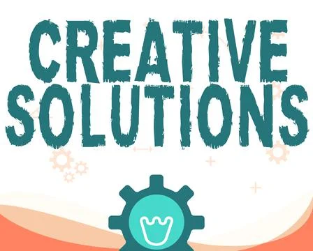 Handwriting text Creative Solutions. Business overview Original and unique イラスト素材