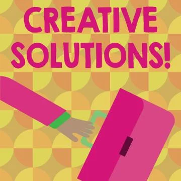 Handwriting text Creative Solutions. Concept meaning mental process of creati 스톡 일러스트