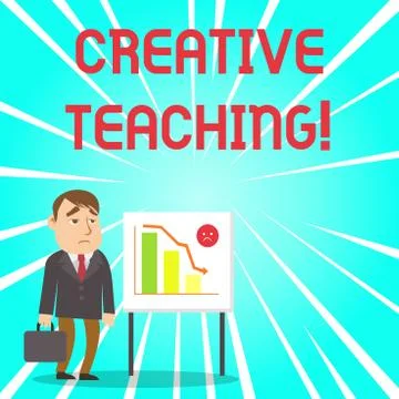 Handwriting text Creative Teaching. Concept meaning making something fine out Stock-Illustration