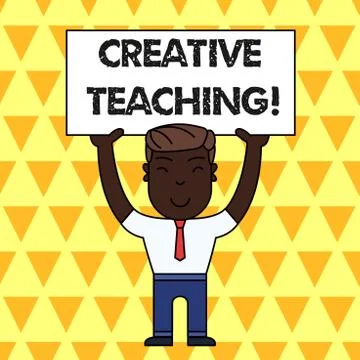 Handwriting text Creative Teaching. Concept meaning making something fine out of 스톡 일러스트