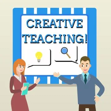 Handwriting text Creative Teaching. Concept meaning making something fine out of 스톡 일러스트