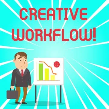 Handwriting text Creative Workflow. Concept meaning the process undertaken by a Illustrazione stock