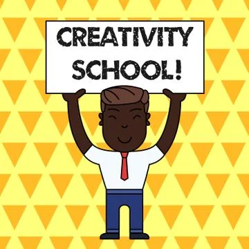 Handwriting text Creativity School. Concept meaning students are able to use 스톡 일러스트