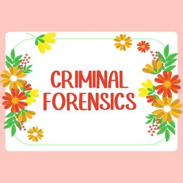 Handwriting text Criminal Forensics. Conceptual photo Federal Offense actions Stock Illustration