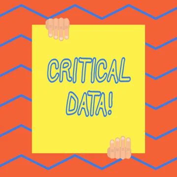 Handwriting text Critical Data. Concept meaning elements of business processes Stock Illustration