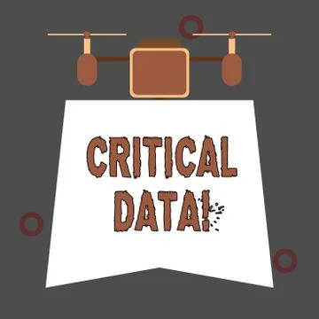 Handwriting text Critical Data. Concept meaning elements of business processes Illustrazione stock