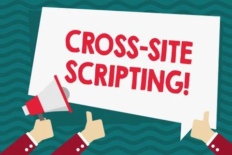 Handwriting text Cross Site Scripting. Concept meaning Security vulnerability イラスト素材