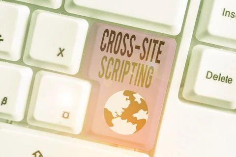 Handwriting text Cross Site Scripting. Concept meaning Security vulnerability Foto stock