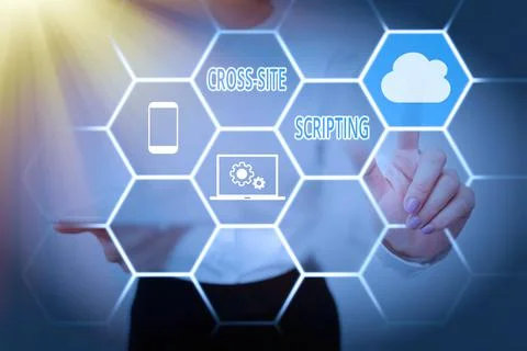 Handwriting text Cross Site Scripting. Conceptual photo Security vulnerability Foto stock