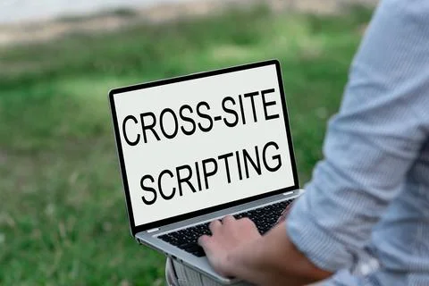 Handwriting text Cross Site Scripting. Concept meaning Security vulnerability Foto stock