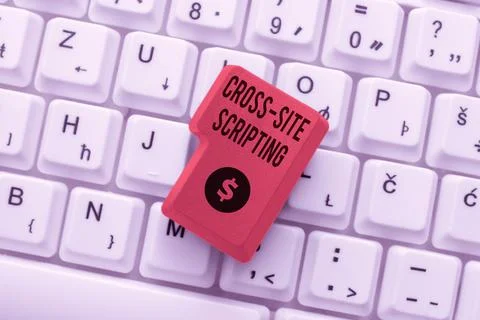 Handwriting text Cross Site Scripting. Conceptual photo Security vulnerability Foto stock