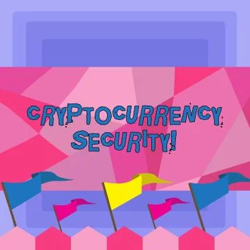 Handwriting text Cryptocurrency Security. Concept meaning attempts obtain dig Stock-Illustration