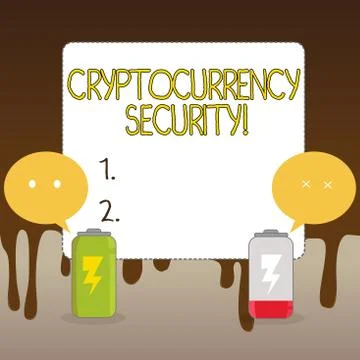 Handwriting text Cryptocurrency Security. Concept meaning attempts obtain dig Stock-Illustration