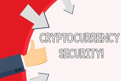 Handwriting text Cryptocurrency Security. Concept meaning attempts obtain dig Stock-Illustration