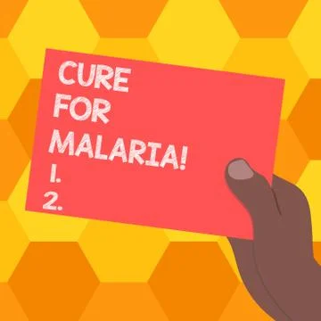 Handwriting text Cure For Malaria. Concept meaning like Primaquine drug used Stock Illustration