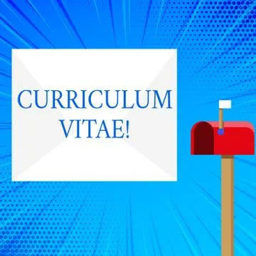 Handwriting text Curriculum Vitae. Concept meaning brief account demonstratin Stock Illustration