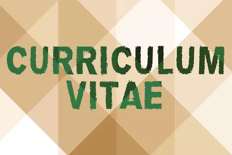 Handwriting text Curriculum Vitae. Concept meaning overview of person Illustrazione stock