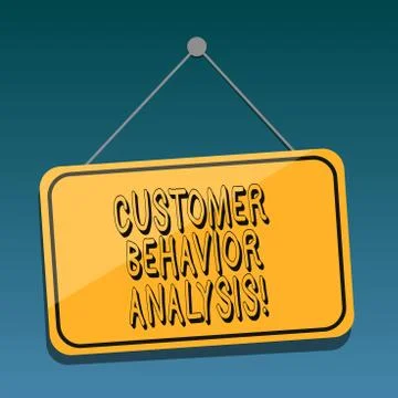 Handwriting text Customer Behavior Analysis. Concept meaning buying behaviour of Stock Illustration