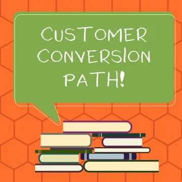 Handwriting text Customer Conversion Path. Concept meaning steps that user went Stockillustratie