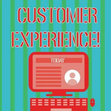 Handwriting text Customer Experience. Concept meaning product of an interaction Illustrazione stock