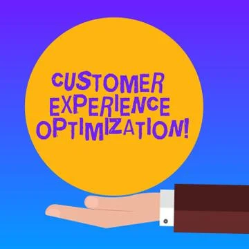 Handwriting text Customer Experience Optimization. Concept meaning approach to Stock Illustration