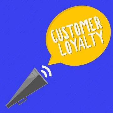 Handwriting text Customer Loyalty. Concept meaning result of consistently イラスト素材