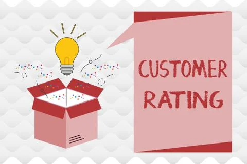 Handwriting text Customer Rating. Concept meaning Each point of the customers 库存插图