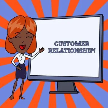 Handwriting text Customer Relationship. Concept meaning Deal and Interaction Stock Illustration