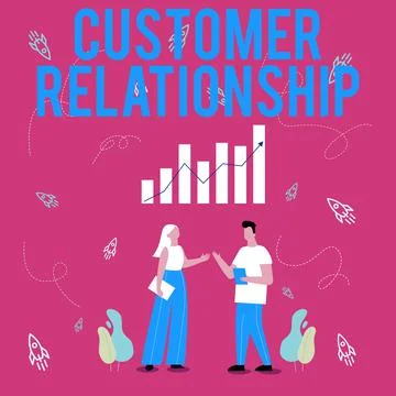 Handwriting text Customer Relationship. Conceptual photo Deal and Interaction Illustrazione stock