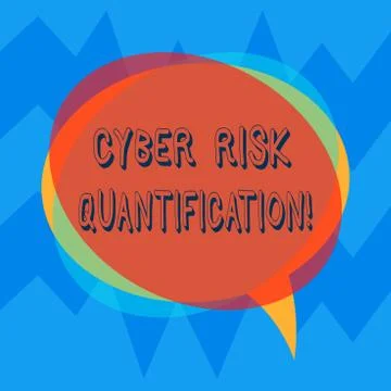 Handwriting text Cyber Risk Quantification. Concept meaning maintain an Stock Illustration