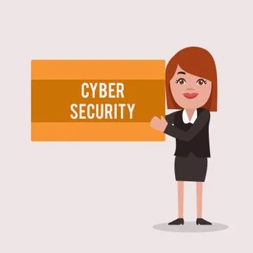 Handwriting text Cyber Security. Concept meaning Protect a computer system Stock Illustration