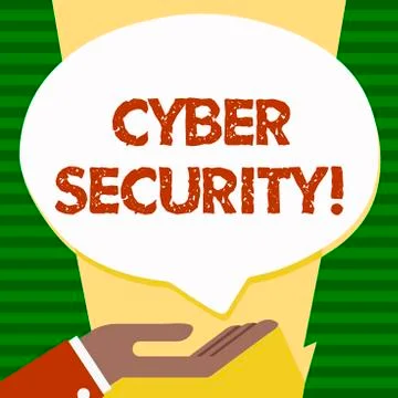Handwriting text Cyber Security. Concept meaning Online prevention of attacks 스톡 일러스트