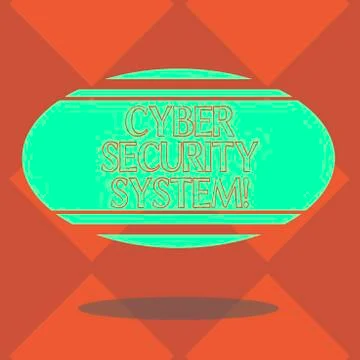 Handwriting text Cyber Security System. Concept meaning Techniques of protecting Stockillustratie