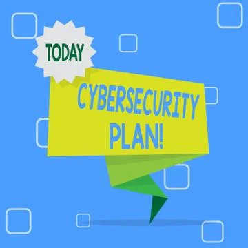 Handwriting text Cybersecurity Plan. Concept meaning Techniques of protecting 스톡 일러스트