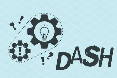 Handwriting text Dash. Concept meaning First digital currency Digital Cash 库存插图
