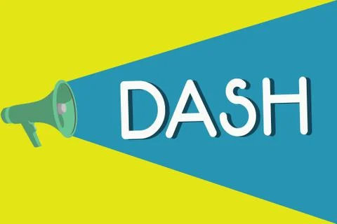 Handwriting text Dash. Concept meaning First digital currency Digital Cash イラスト素材