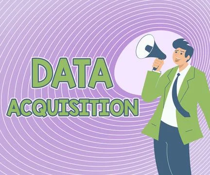 Handwriting text Data Acquisition. Business approach way to obtain statistics 库存插图