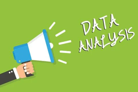 Handwriting text Data Analysis. Concept meaning Translate numbers to Analytical Illustrazione stock