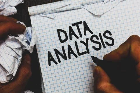 Handwriting text Data Analysis. Concept meaning Translate numbers to Analytical Stock Photos