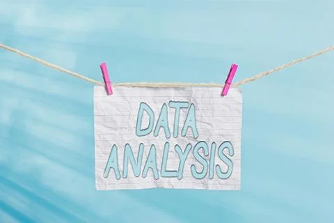 Handwriting text Data Analysis. Concept meaning Translate numbers to Analytical Foto stock