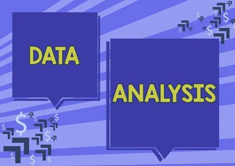 Handwriting text Data Analysis. Conceptual photo Translate numbers to Analytical Stock Illustration