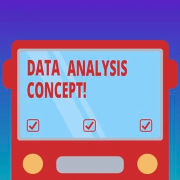 Handwriting text Data Analysis Process. Concept meaning the procedures or Illustrazione stock