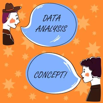 Handwriting text Data Analysis Process. Concept meaning the procedures or Illustrazione stock
